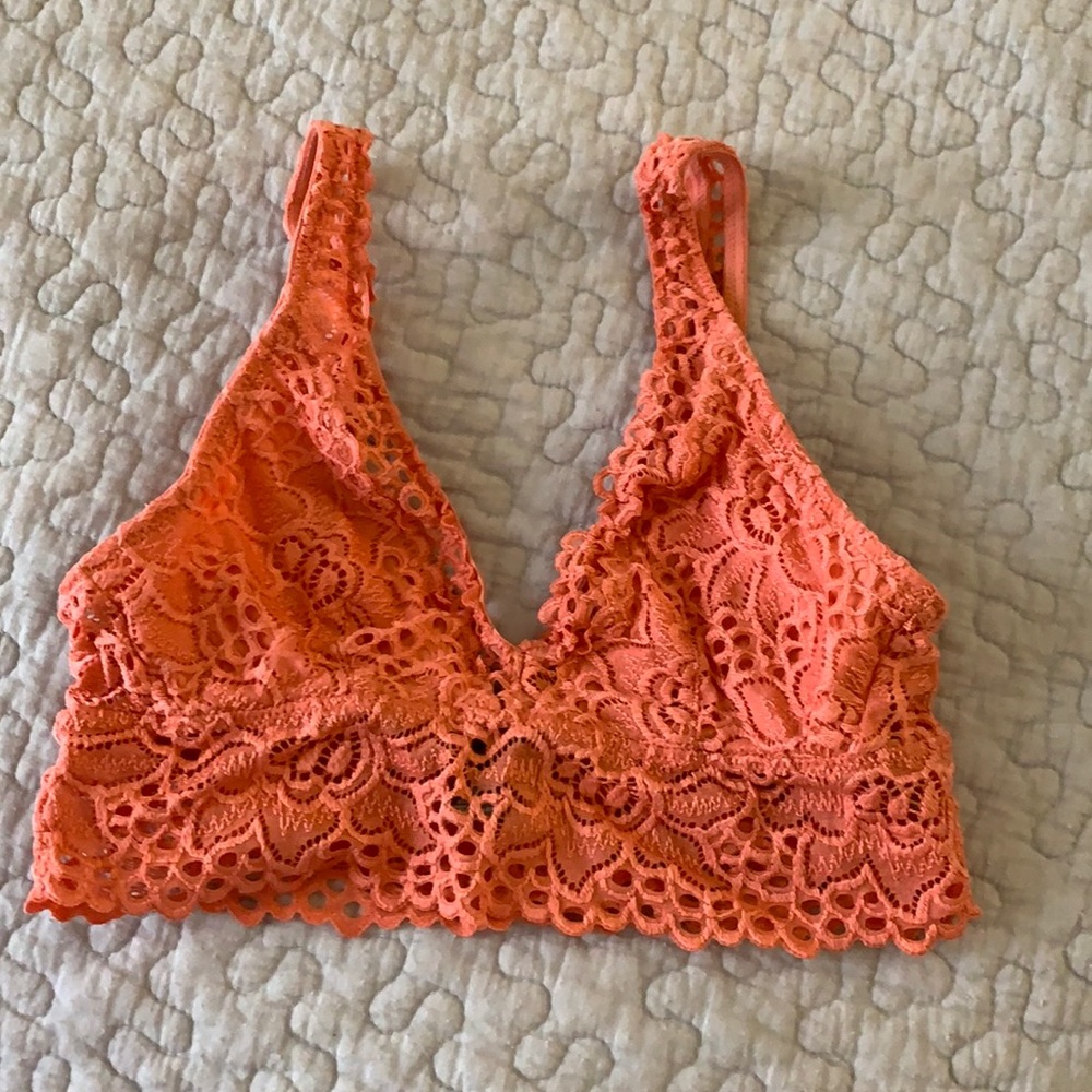 Lightly worn coral Aerie bralette